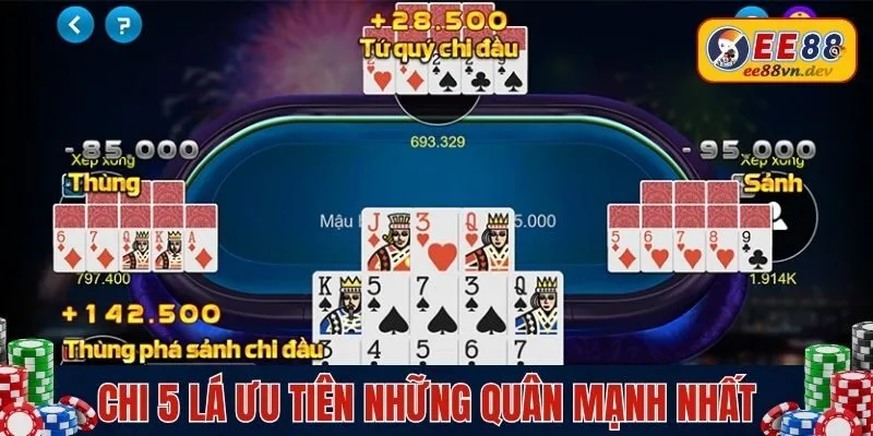 Mậu binh cần sắp xếp chi bài nhanh lẹ