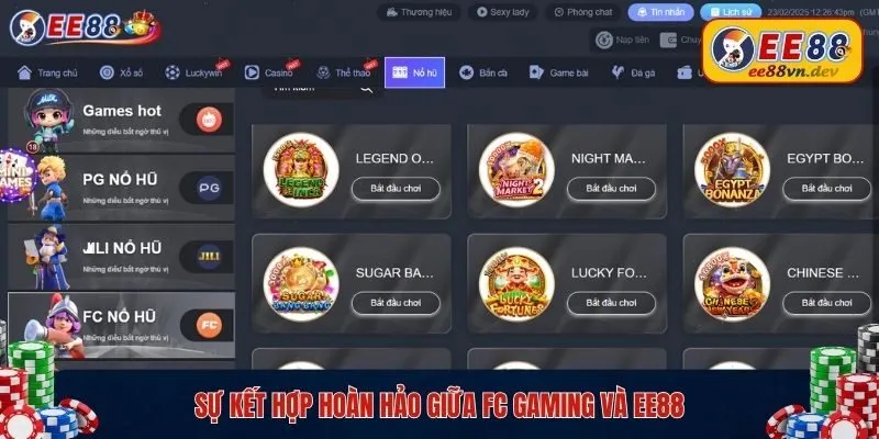 Sự kết hợp hoàn hảo giữa FC Gaming và EE88 